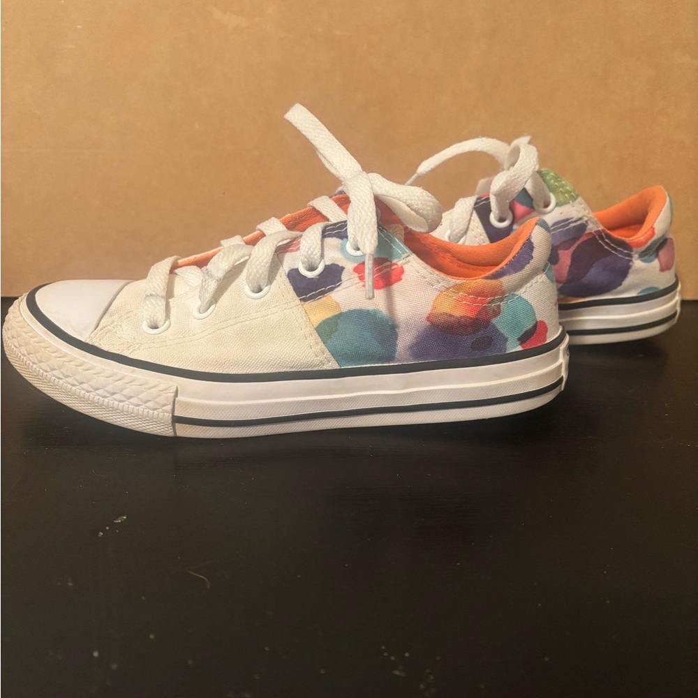 Converse multi color ink splash kid’s girls size 13